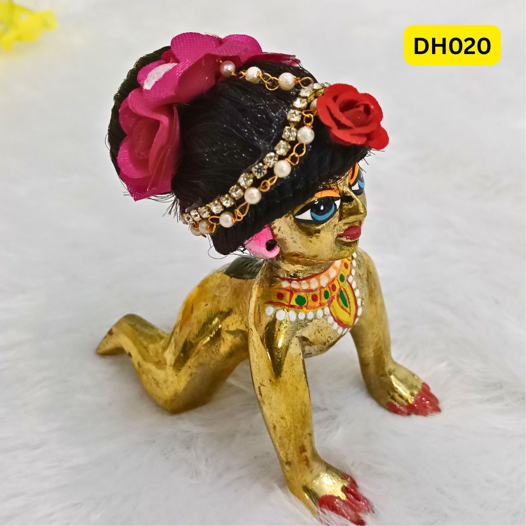 Designer Flower Juda Wig for Bal Radha- DH020