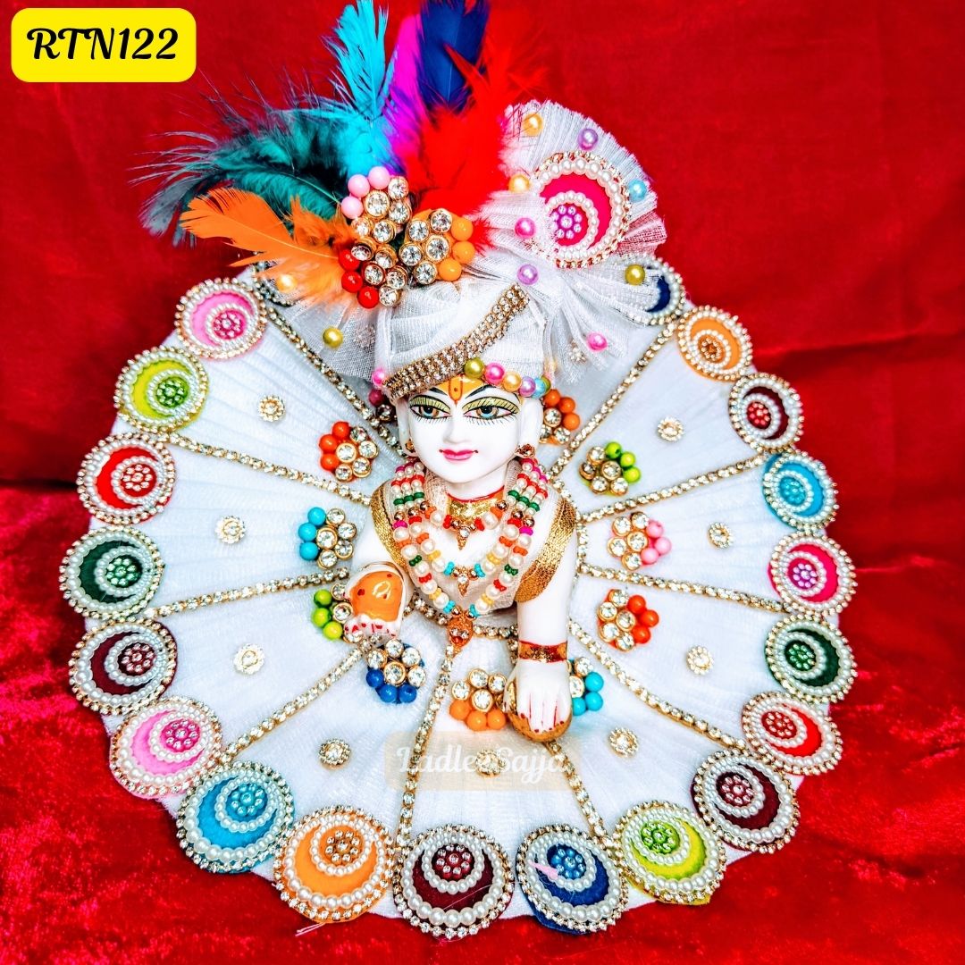 Vibrant Multicolor Laddu Gopal Poshak | RTN122