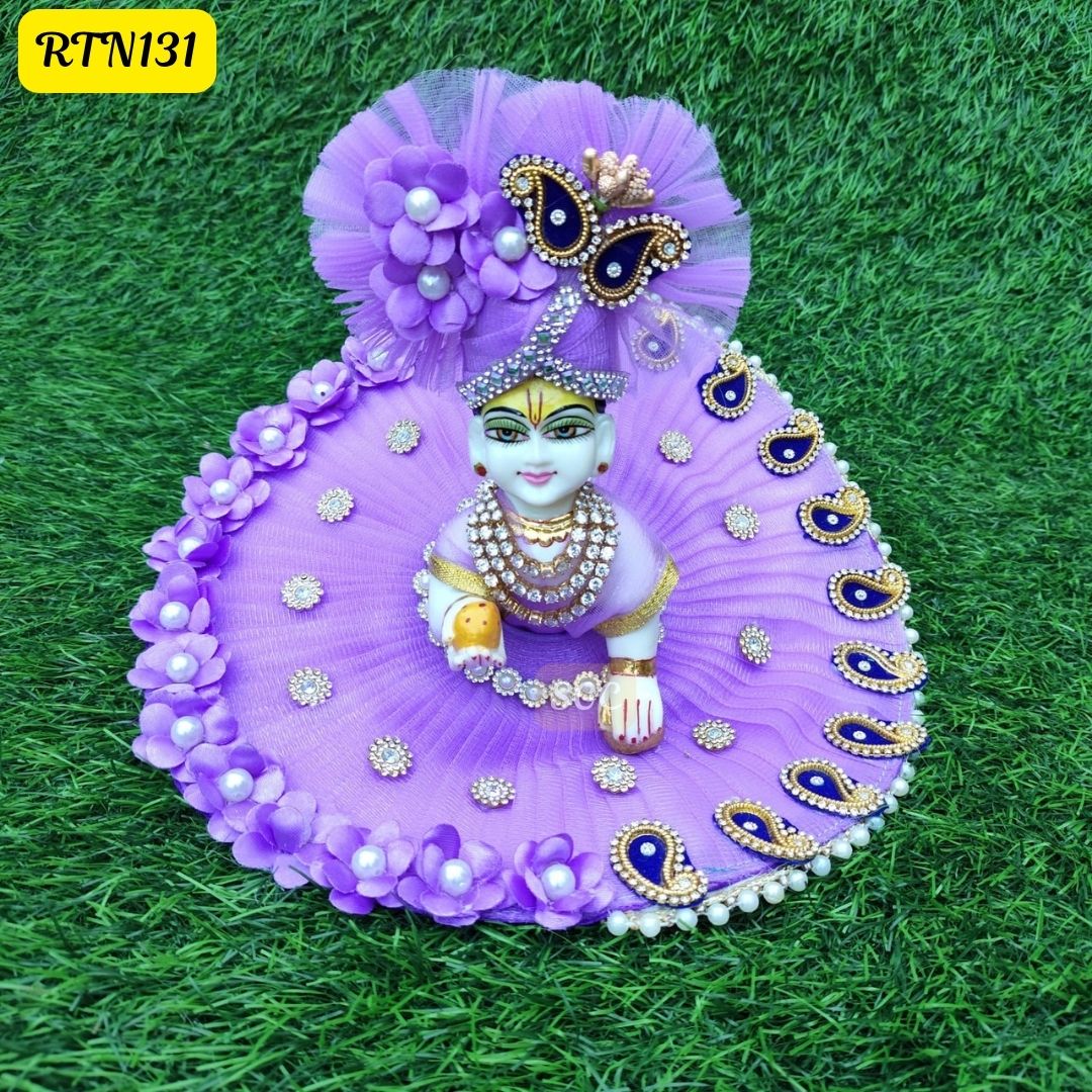 Lavender Laddu Gopal Poshak – Classic Festive Look |Size- ( 1, 4 ) | RTN131