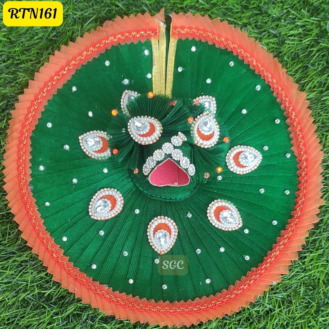 Royal Bottle Green Laddu Gopal Dress with Elegant Pagdi |Size- (5, 7 ) | RTN161