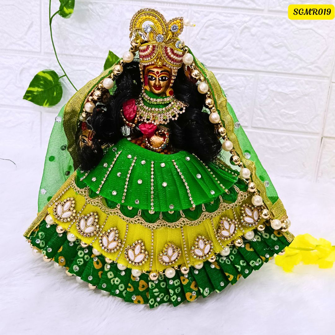 Green and yellow Designer Mata Rani Outfit || SGMR019