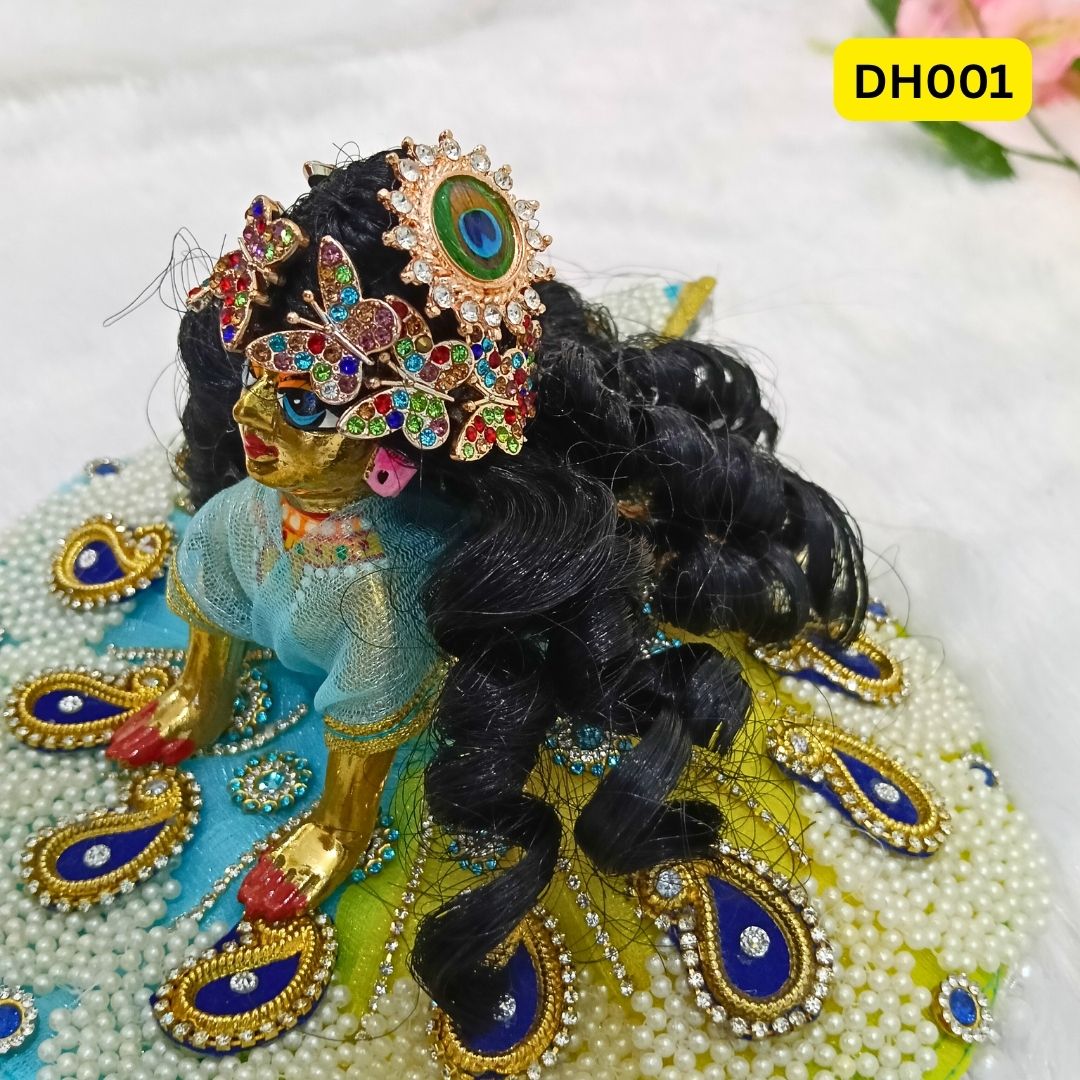 Designer Hair Wig for Laddu Gopal & Radha Krishna - DH001