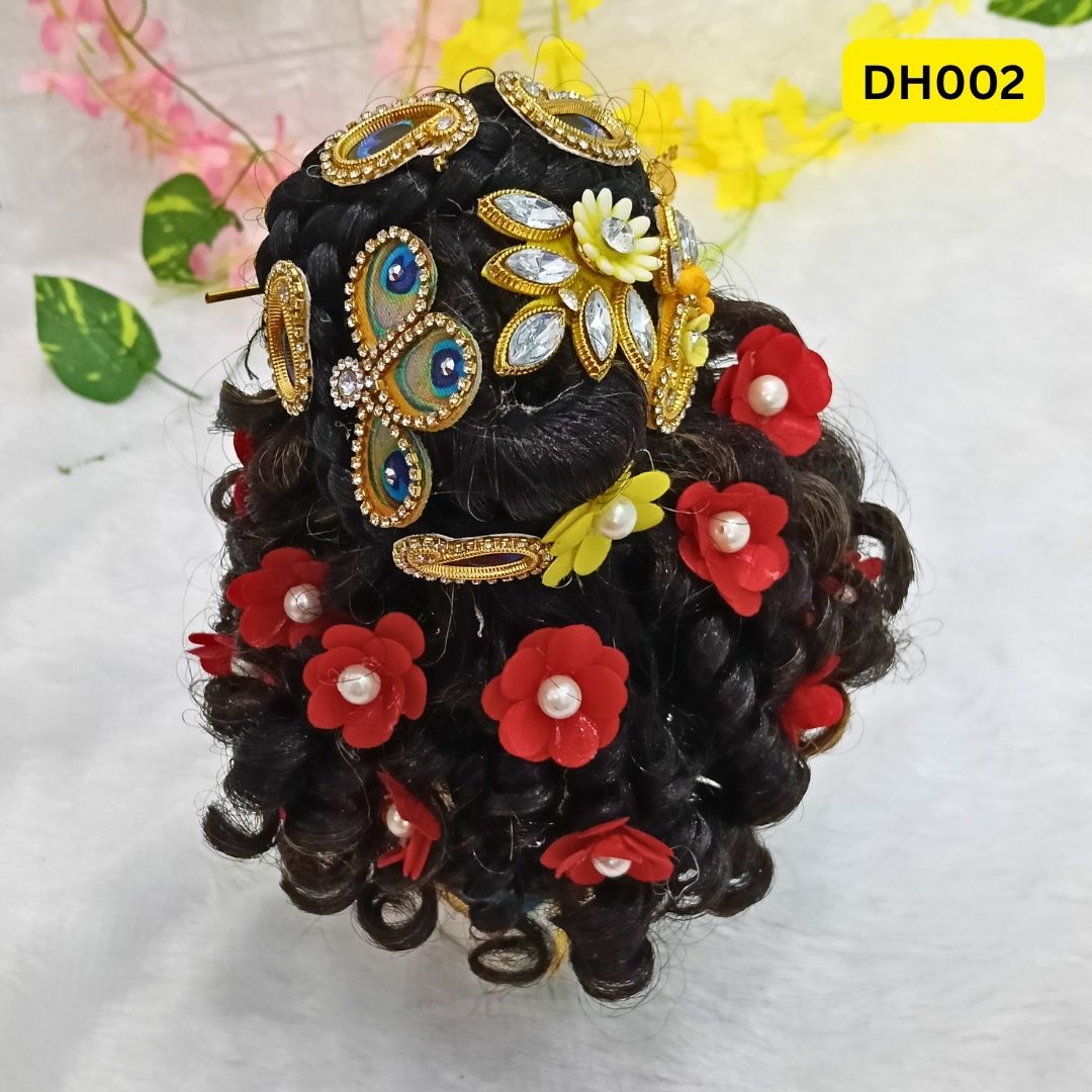 Designer Hair Wig for Laddu Gopal & Radha Krishna - DH002