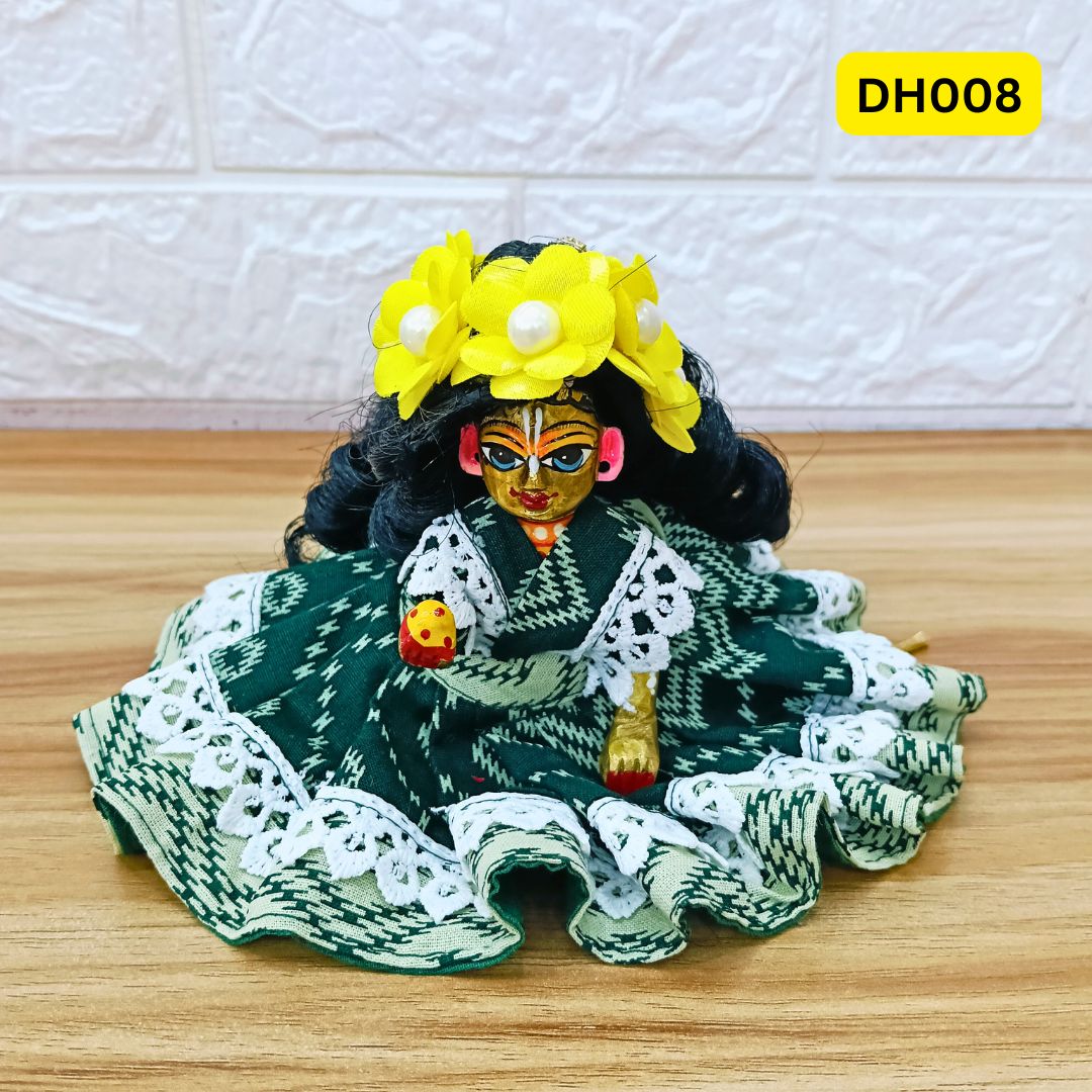 Designer Open Hair Wig for Laddu Gopal ji | size- 6 Number | DH008