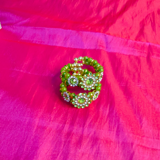 Beaded Laddu Gopal Kangan with Intricate Stonework