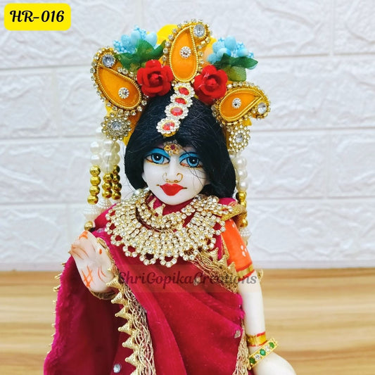 Designer Open Hair Wig for Radha  Rani Ji | Size- 6 Number | HR016