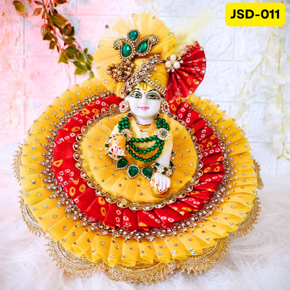 Janmashtami Special Laddu Gopal Designer Poshak in Yellow Color with Matching Pagdi | JSD011
