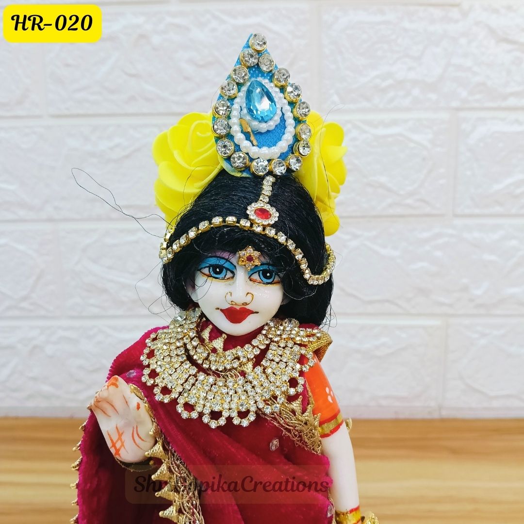Designer Open Hair Wig for Radha  Rani Ji | Size- 8 Number | HR020