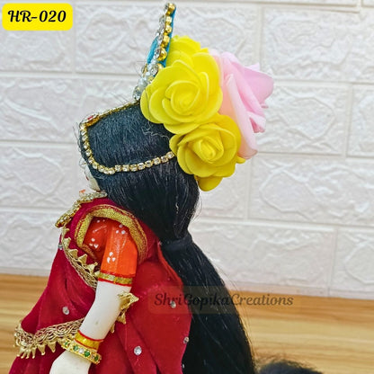 Designer Open Hair Wig for Radha  Rani Ji | Size- 8 Number | HR020