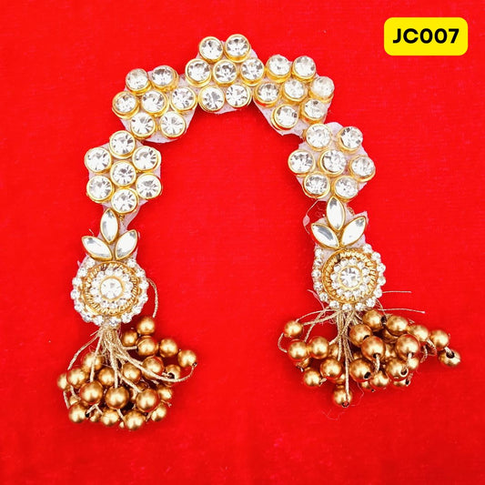 Silver kundan work chandrika for Radha Rani – JC007