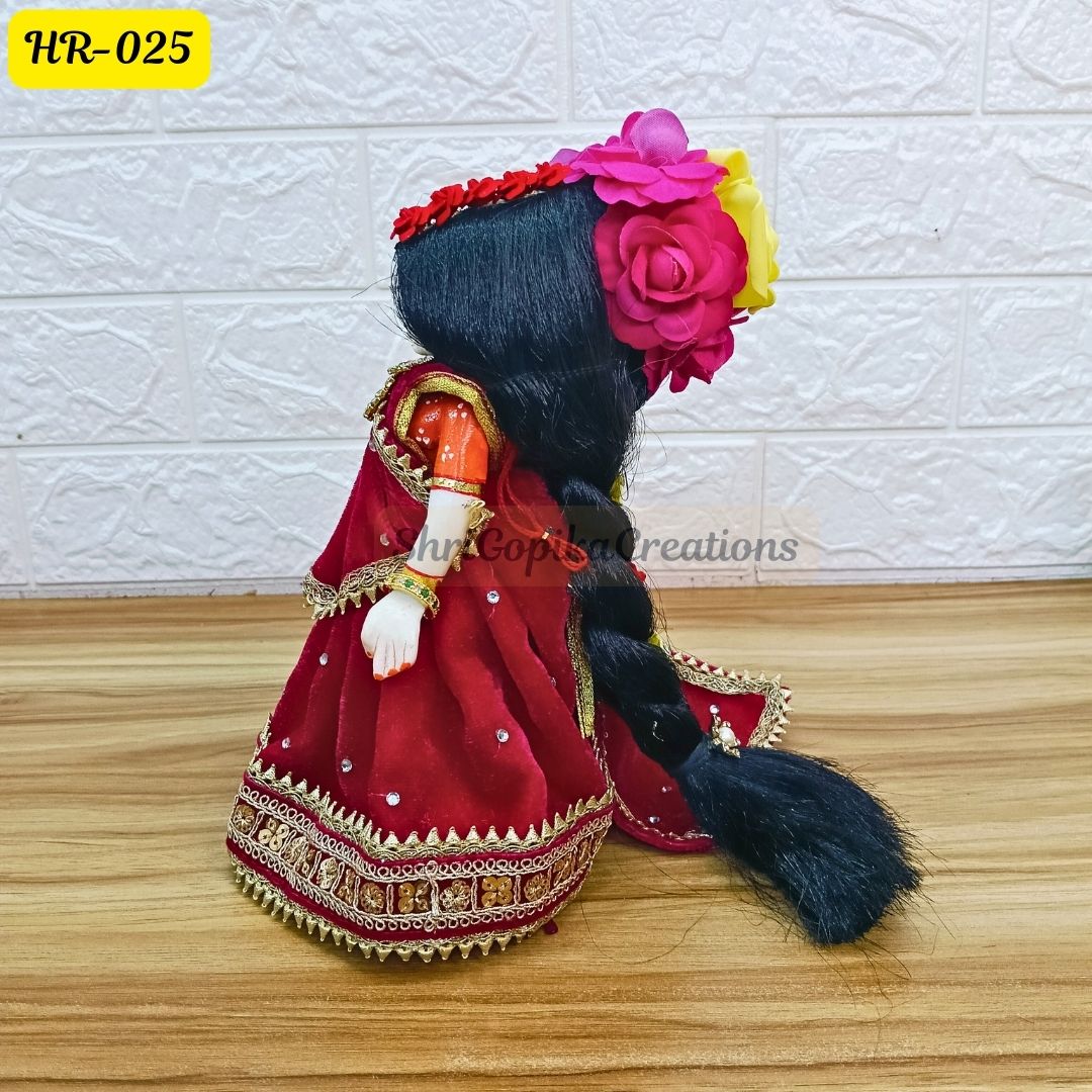 Designer Hair Wig Chhoti for Radha Rani Ji  | Size- 10 Number | HR025