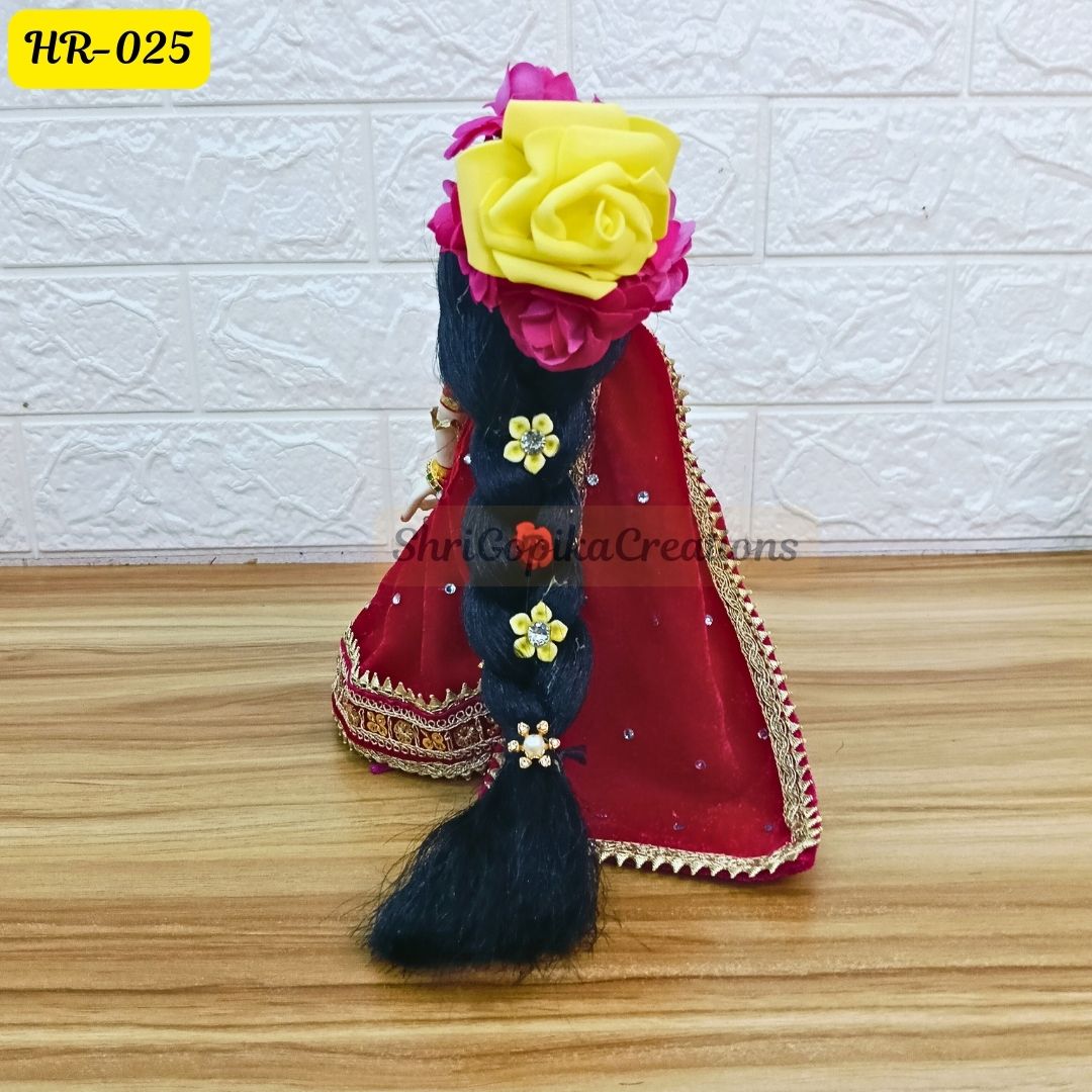 Designer Hair Wig Chhoti for Radha Rani Ji  | Size- 10 Number | HR025