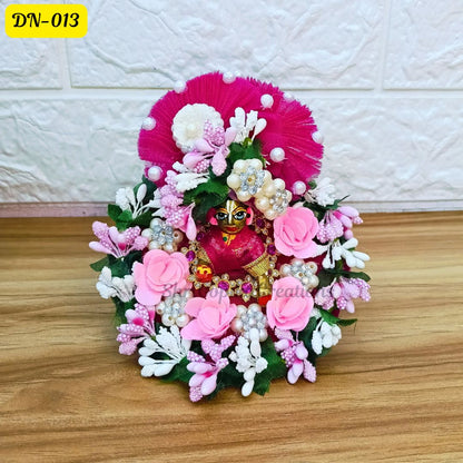 Rani Pink Designer Laddu Gopal Poshak With Matching Pagdi | DN-013