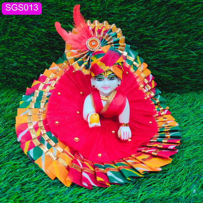 Red Laddu Gopal Dress