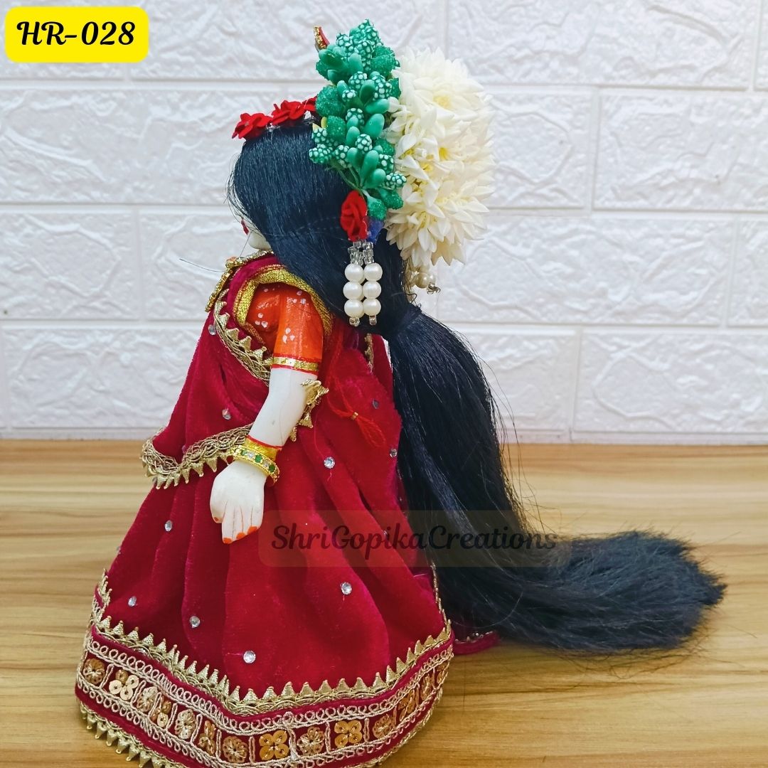Designer Open Hair Wig for Radha  Rani Ji | Size- 12 Number | HR028