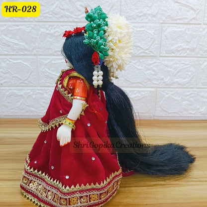 Designer Open Hair Wig for Radha  Rani Ji | Size- 12 Number | HR028