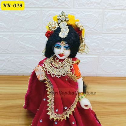 Designer Open Hair Wig for Radha  Rani Ji | Size- 12 Number | HR029