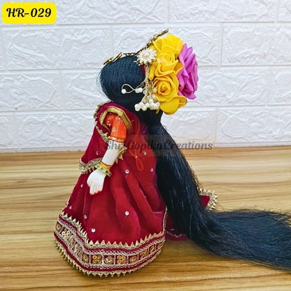 Designer Open Hair Wig for Radha  Rani Ji | Size- 12 Number | HR029