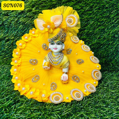Golden Yellow Laddu Gopal Poshak – Classic Festive Look | SGN076