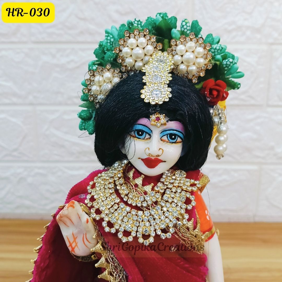 Designer Open Hair Wig for Radha  Rani Ji | Size- 12 Number | HR030