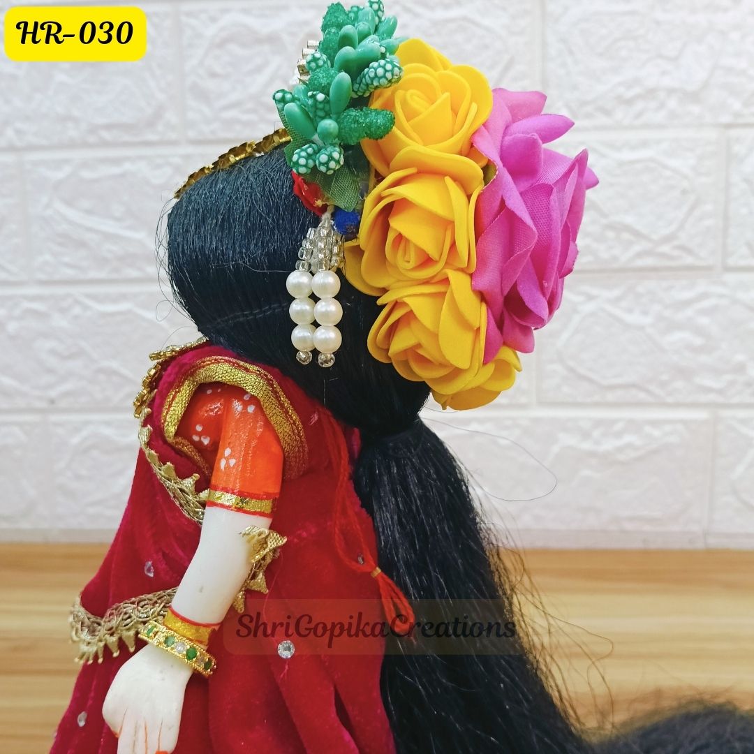 Designer Open Hair Wig for Radha  Rani Ji | Size- 12 Number | HR030