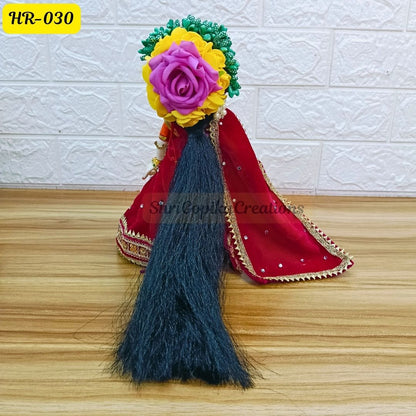 Designer Open Hair Wig for Radha  Rani Ji | Size- 12 Number | HR030
