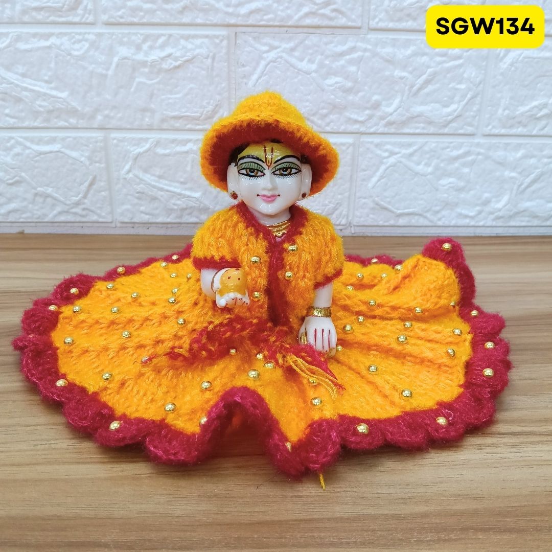 Premium Woolen Dress for Laddu Gopal Ji (size- 6 number ) | SGW134
