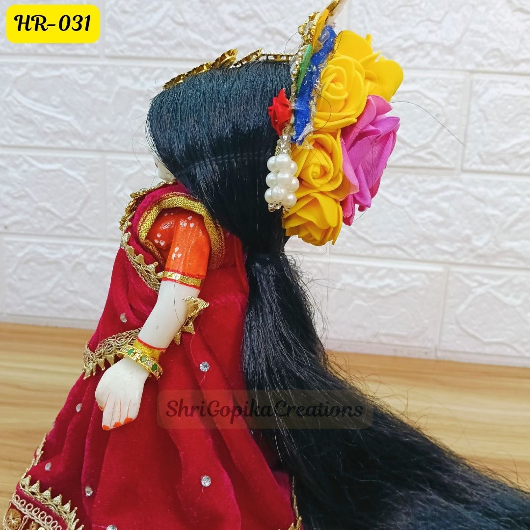 Designer Open Hair Wig for Radha  Rani Ji | Size- 12 Number | HR031