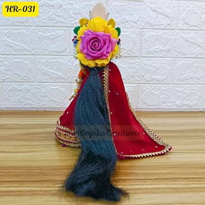 Designer Open Hair Wig for Radha  Rani Ji | Size- 12 Number | HR031