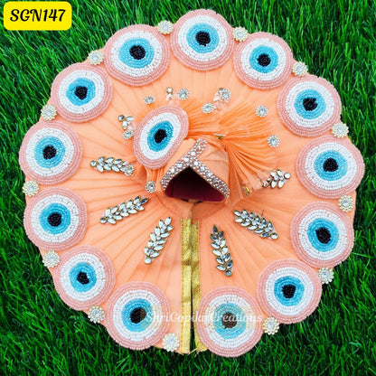 🍑 Divine Peach Laddu Gopal Dress - SGN147 🍑