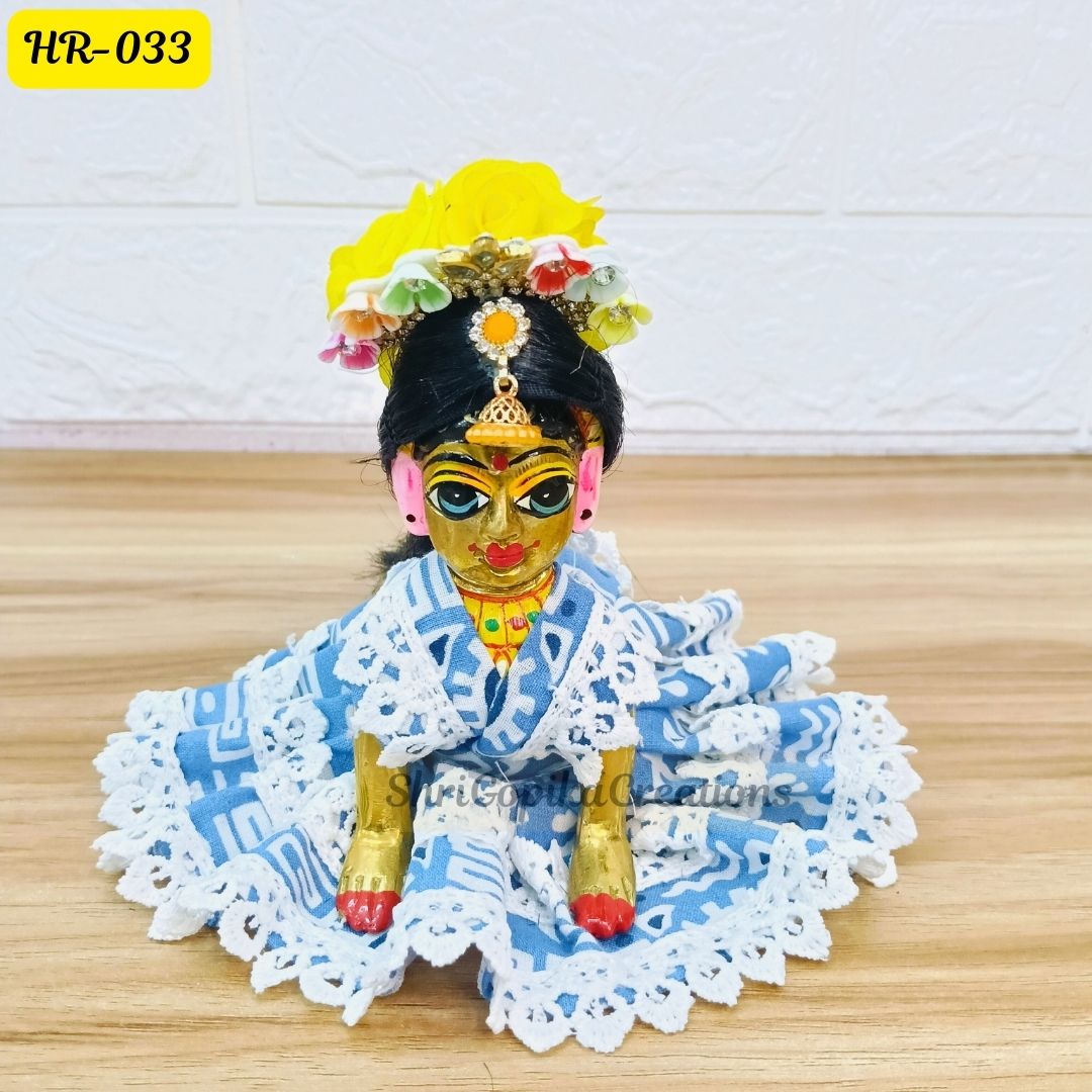 Designer Open Hair Wig for Radha  Rani Ji | Size- 5 Number | HR033