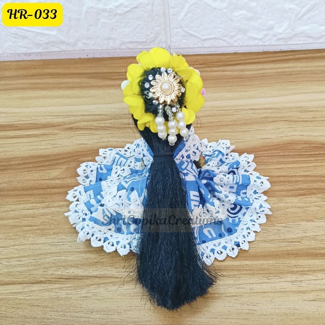 Designer Open Hair Wig for Radha  Rani Ji | Size- 5 Number | HR033