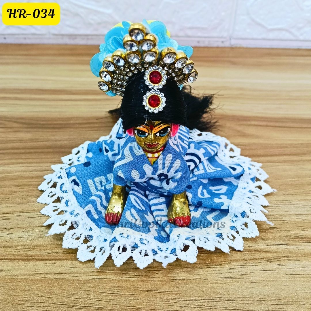 Designer Open Hair Wig for Radha  Rani Ji | Size- 1, 2, 4 Number | HR034