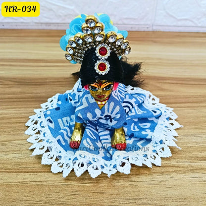 Designer Open Hair Wig for Radha  Rani Ji | Size- 1, 2, 4 Number | HR034