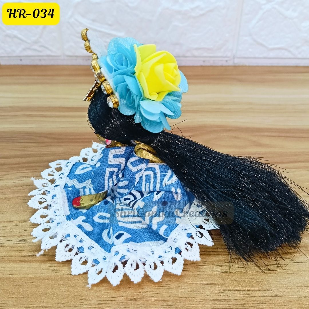 Designer Open Hair Wig for Radha  Rani Ji | Size- 1, 2, 4 Number | HR034
