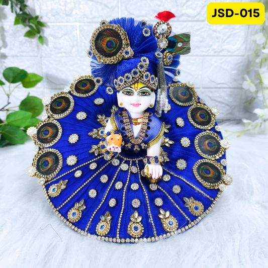 Janmashtami and Radhashtami Special Royal blue Laddu Gopal Poshak with Matching Pagdi | JSD015