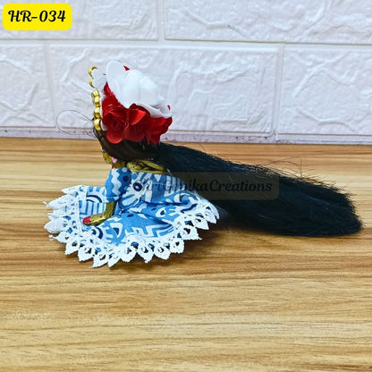 Designer Open Hair Wig for Radha  Rani Ji | Size- 1, 2, 4 Number | HR034