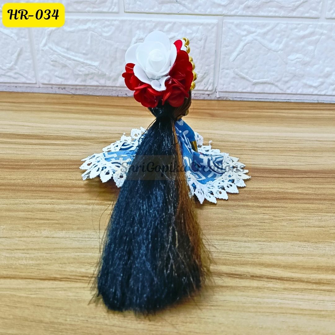 Designer Open Hair Wig for Radha  Rani Ji | Size- 1, 2, 4 Number | HR034
