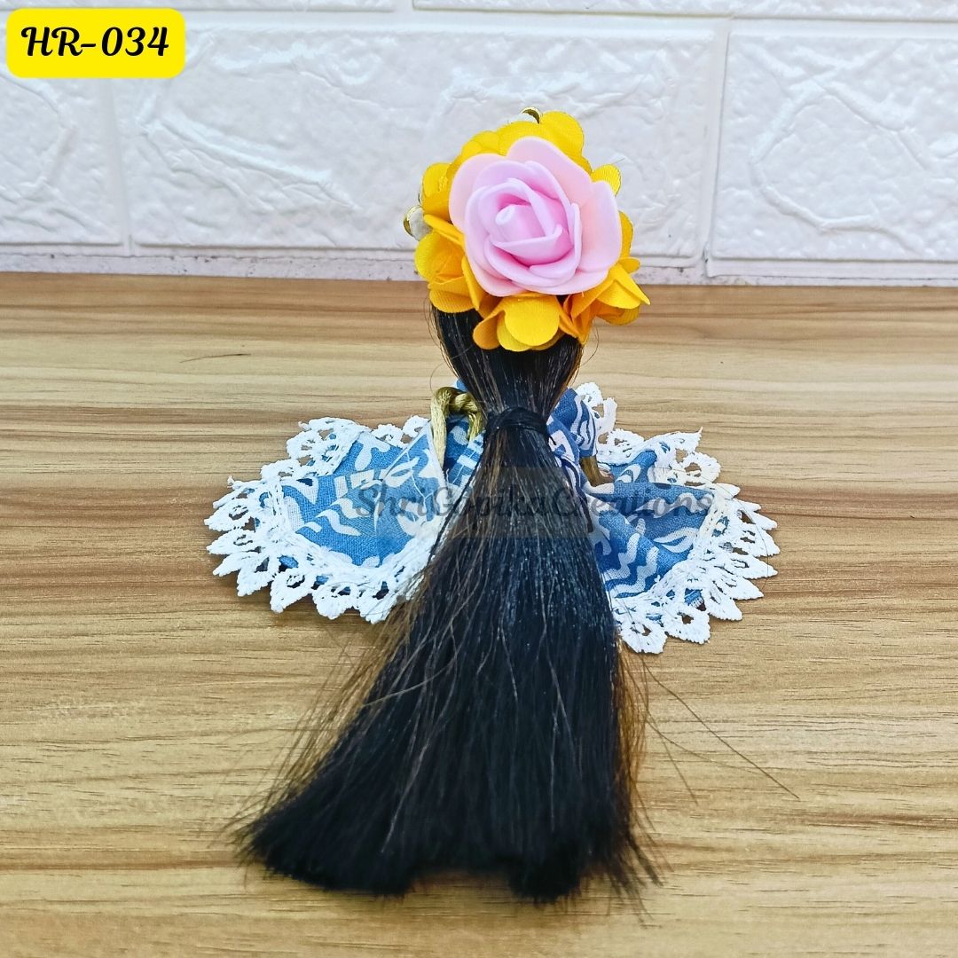 Designer Open Hair Wig for Radha  Rani Ji | Size- 1, 2, 4 Number | HR034