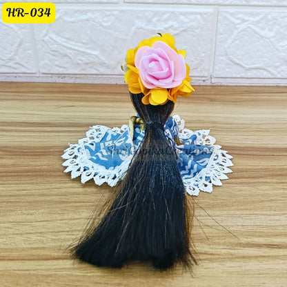 Designer Open Hair Wig for Radha  Rani Ji | Size- 1, 2, 4 Number | HR034