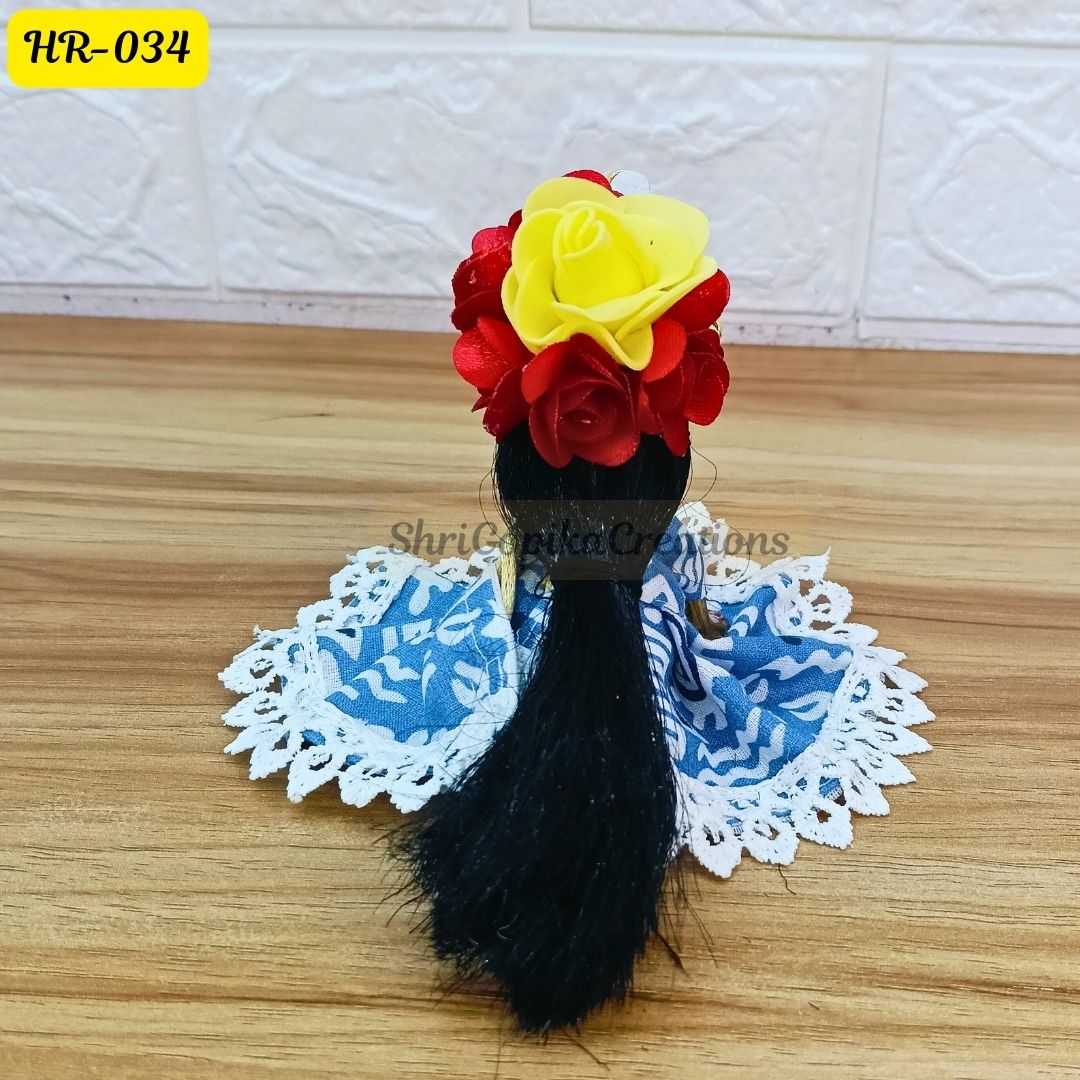 Designer Open Hair Wig for Radha  Rani Ji | Size- 1, 2, 4 Number | HR034