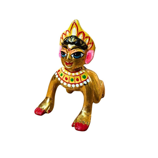 Premium Quality Brass Hand Painted Vrindavan Radha Rani  ji idol | 2 Number