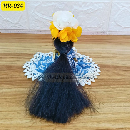 Designer Open Hair Wig for Radha  Rani Ji | Size- 1, 2, 4 Number | HR034