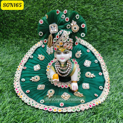 Dark Green Laddu Gopal Dress 