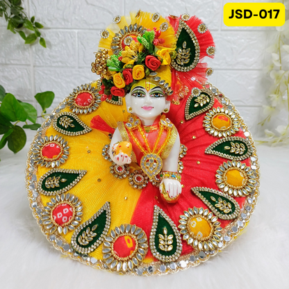 Janmashtami Special Red and Yellow Laddu Gopal Poshak with Matching Pagdi | JSD017