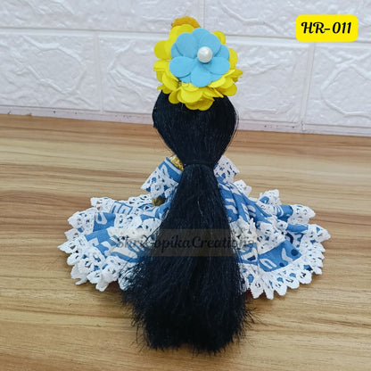 Designer Open Hair Wig for Radha  Rani Ji | Size- 5 Number | HR011