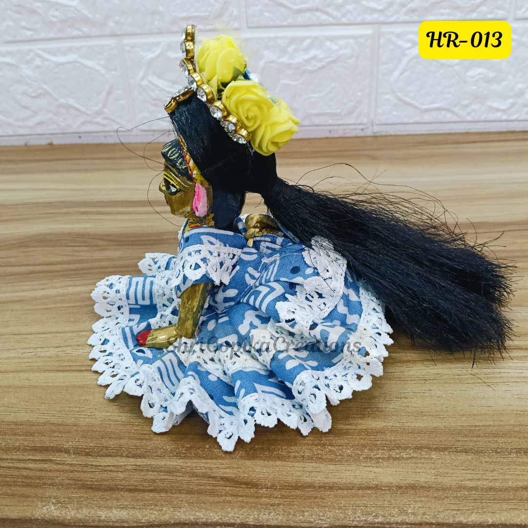 Designer Open Hair Wig for Radha  Rani Ji | Size- 5 Number | HR013
