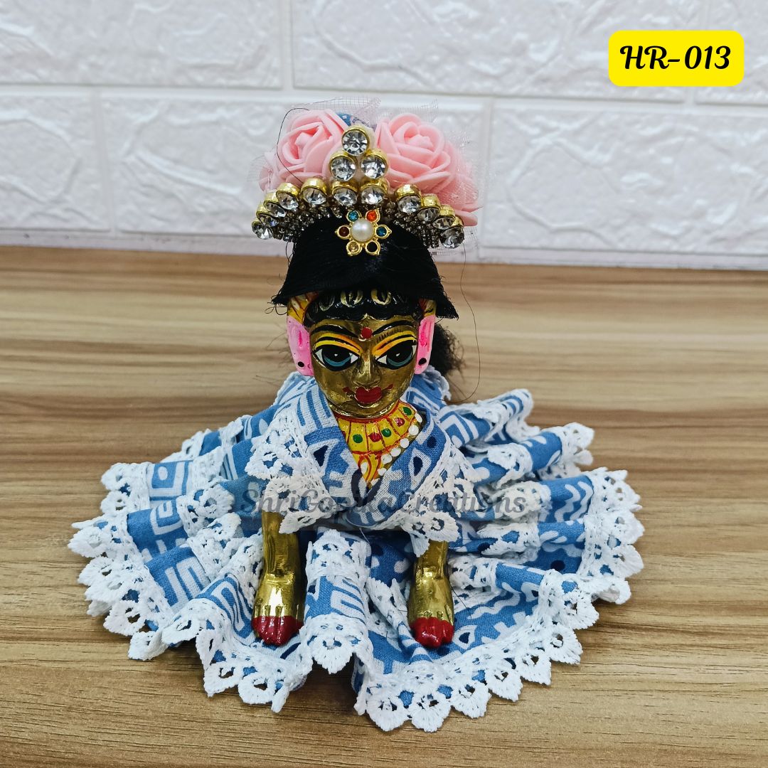 Designer Open Hair Wig for Radha  Rani Ji | Size- 5 Number | HR013
