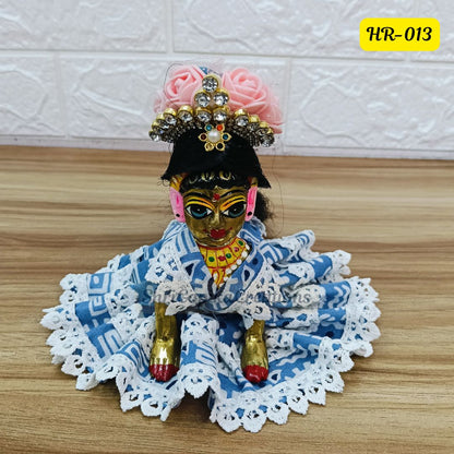 Designer Open Hair Wig for Radha  Rani Ji | Size- 5 Number | HR013
