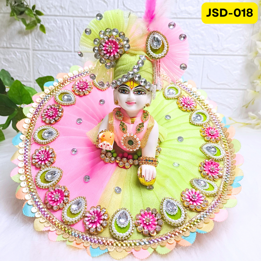 Janmashtami Special Pastel coloured Laddu Gopal Poshak with Matching Pagdi | JSD018